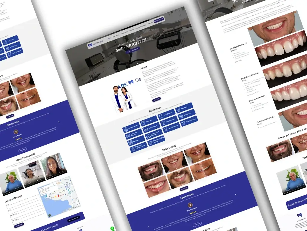 Website Design for service business (Dental Clinic)